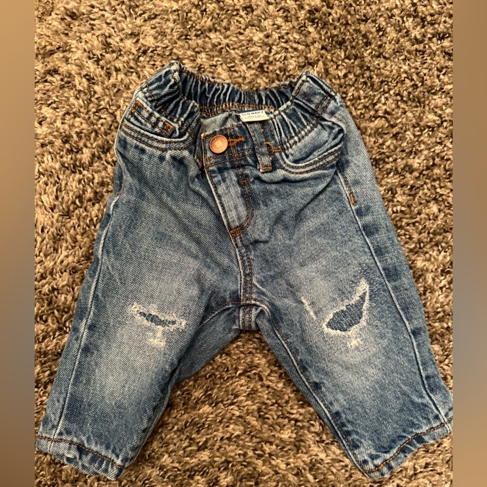 Old Navy Blue Distressed Jeans